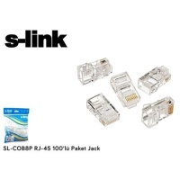 S-link SL-COB8P RJ-45 100 Lü Paket Jack  RJ45 SOKET  
